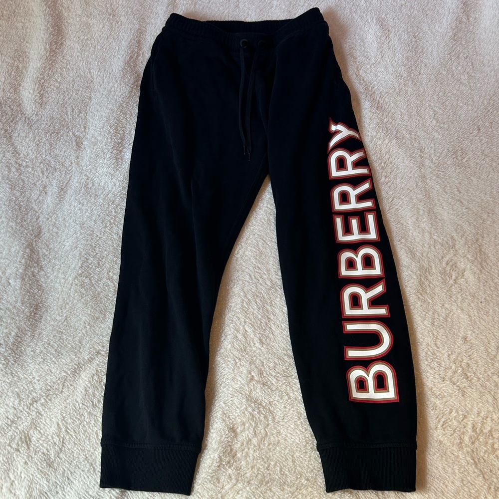 Burberry Black Logo Joggers - Picture 2 of 6